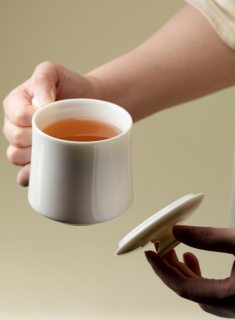 百川羊脂玉德化白瓷手工制作马克杯400ML Baichuan Mutton Fat Jade Dehua White Porcelain Handmade Mug 400ML