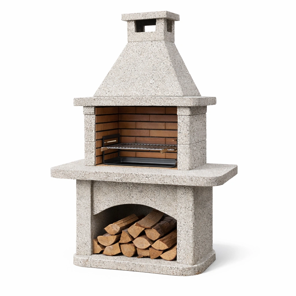 Barbacoa de cemento y ladrillos refractarios-COZYVELORA