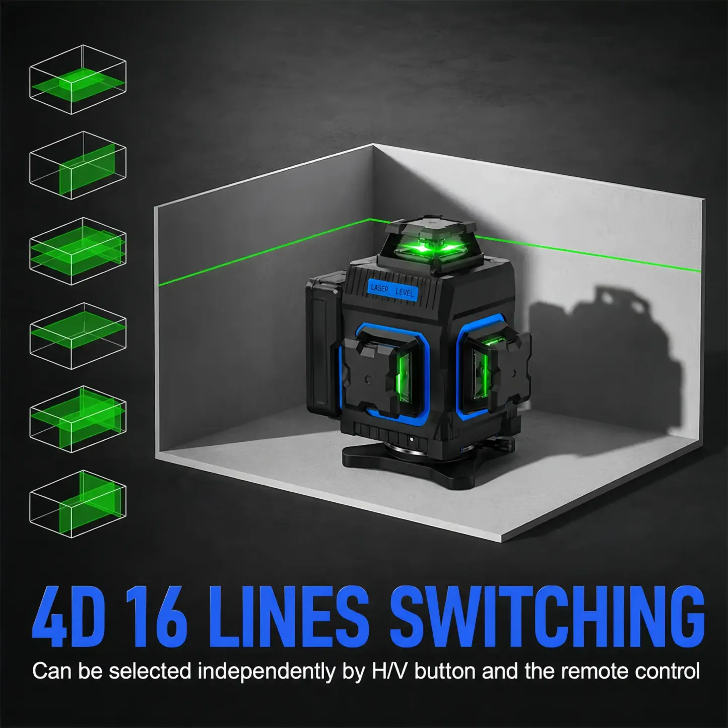 SEEKTOOL MX4 Max 4×360° Green Laser Level — Inductive Power, Removable Laser Modules & App Control  