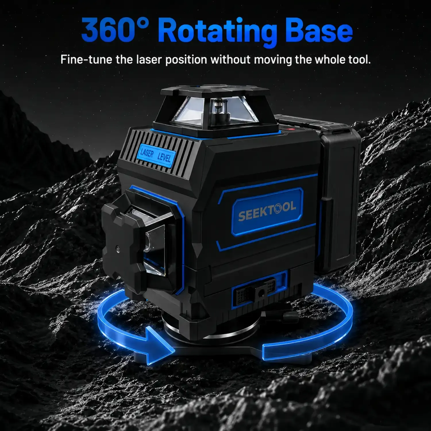 SEEKTOOL MX4 Max 4×360° Green Laser Level — Inductive Power, Removable Laser Modules & App Control  