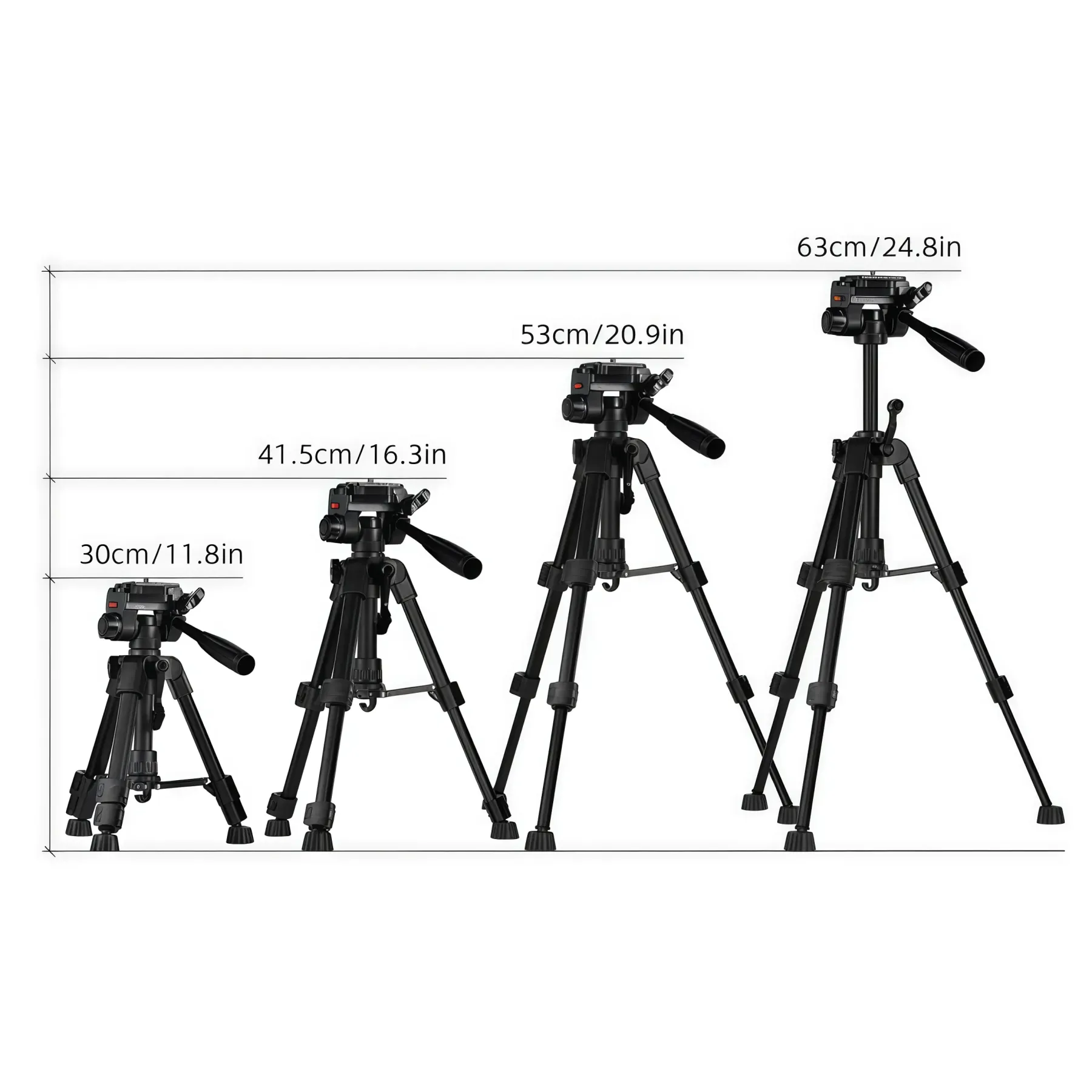 TPD63 Steel Adjustable Tripod (11.8–24.8 in)