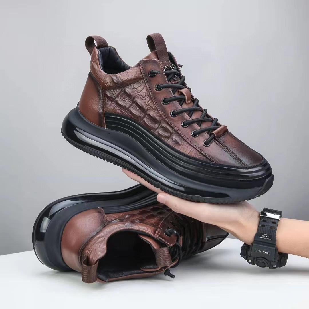 Platform Crocodile Comfort Sneakers