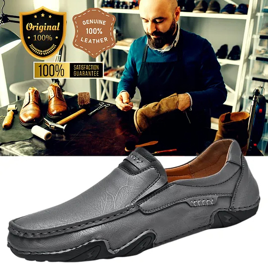 Men's Genuine Leather Slip-On Loafers