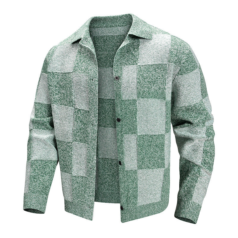  Men's street style plaid jacket