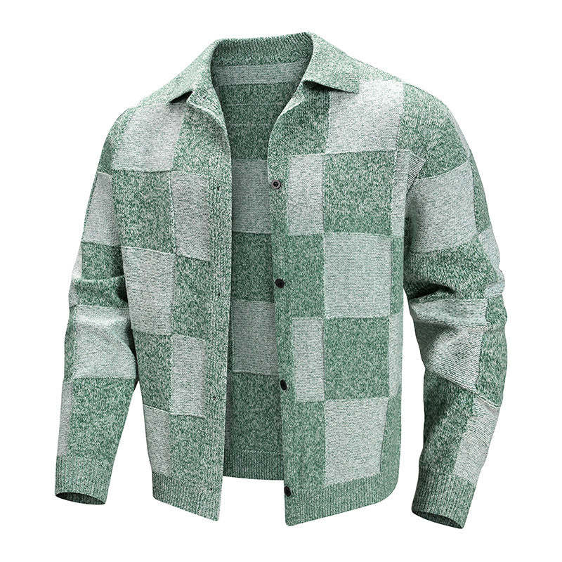  Men's street style plaid jacket