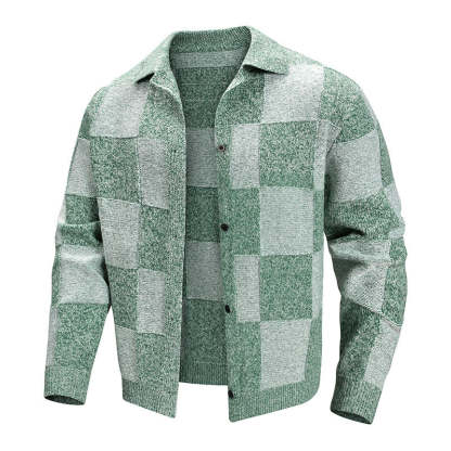  Men's street style plaid jacket