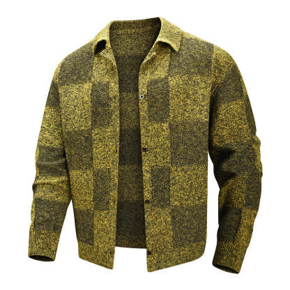  Men's street style plaid jacket