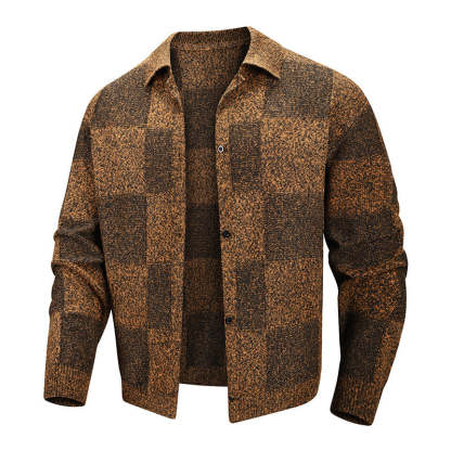  Men's street style plaid jacket