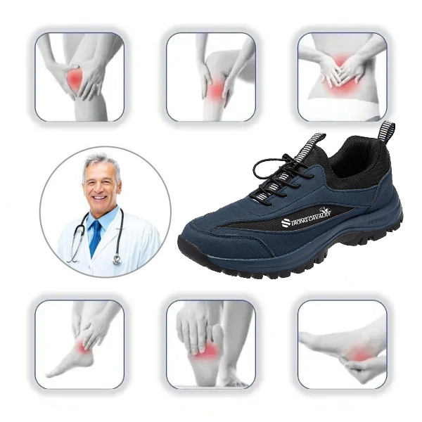 (👨‍⚕️Medical Certification®️) Men's Comfortable Orthopedic Shoes Waterproof Hiking Shoes Sneakers [Effect: Relieves Foot Pain]