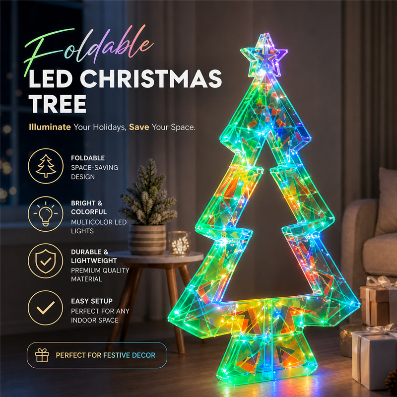 Foldable Iridescent Christmas Tree