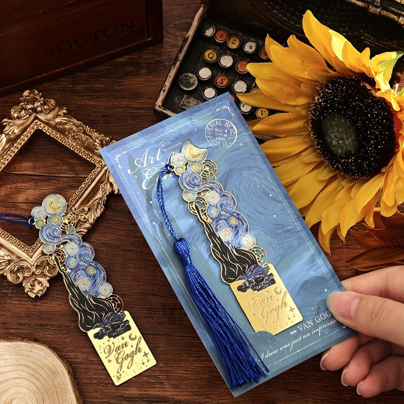 🎨 Van Gogh Hollow Bookmark – Vintage Art Inspired Bookmark 📚