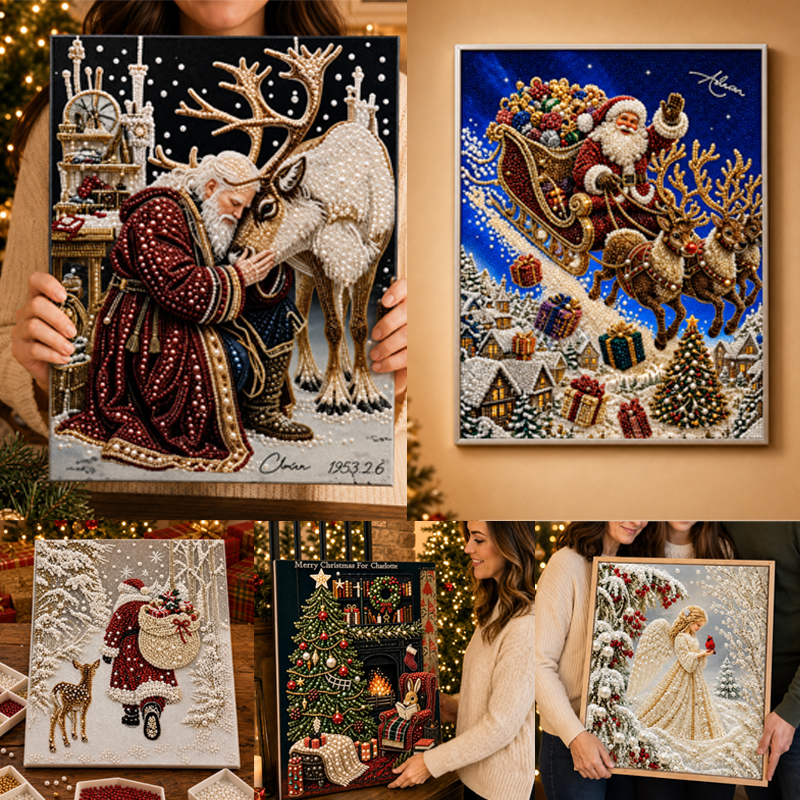 🌟Magical Christmas Pearl Diamond Canvas Set🎨