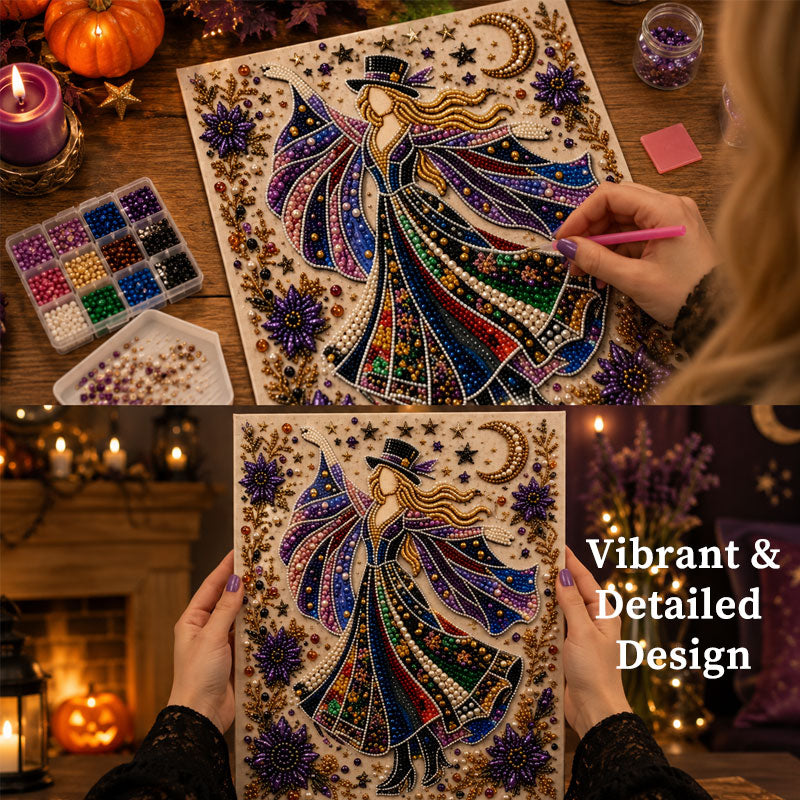 ✨ Enchanted Moon Witch Diamond Painting Kit