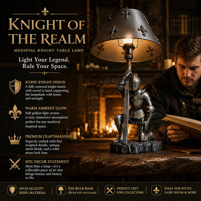 Knight's Heritage Medieval Armor Table Lamp
