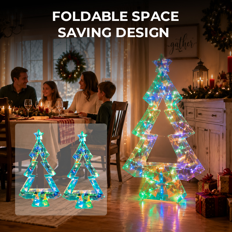 Foldable Iridescent Christmas Tree