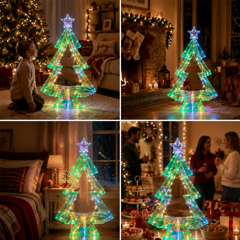 Foldable Iridescent Christmas Tree