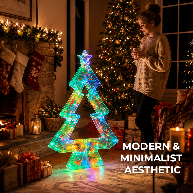 Foldable Iridescent Christmas Tree