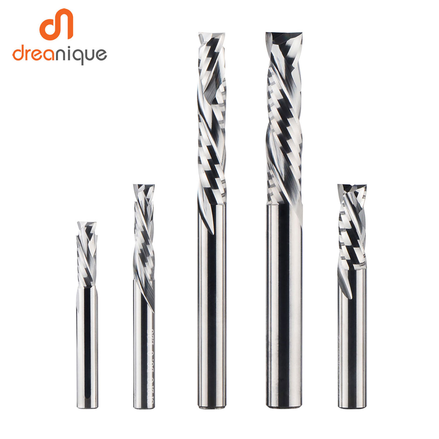 [Copy]2 Flutes Carbide Compression Router  Bits for Woodworking UP & DOWN Cut  Spiral End Mill Millling Cutters 