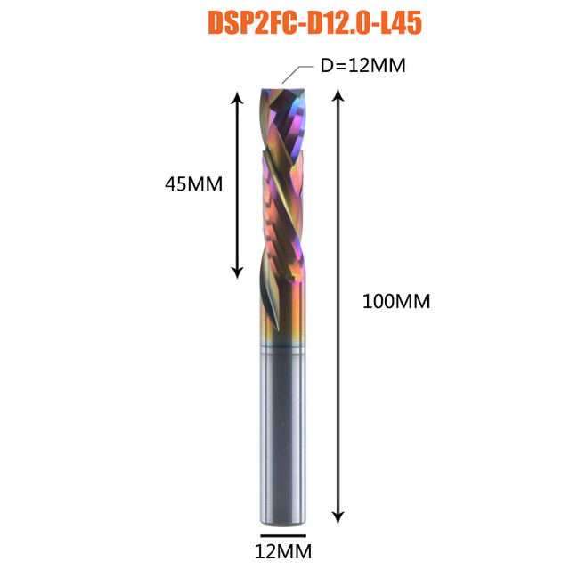 2 Flutes Carbide Compression Router  Bits for Woodworking UP & DOWN Cut  Spiral End Mill Millling Cutters 