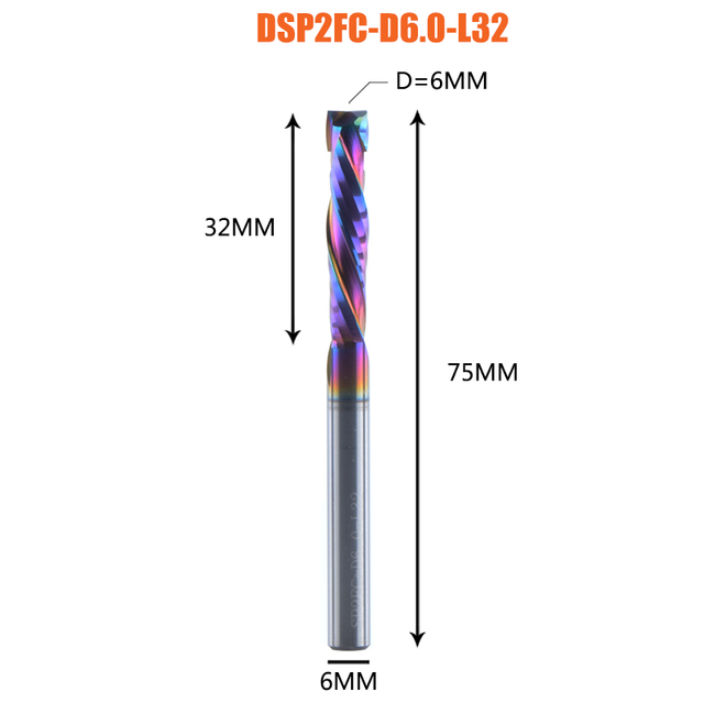 2 Flutes Carbide Compression Router  Bits for Woodworking UP & DOWN Cut  Spiral End Mill Millling Cutters 