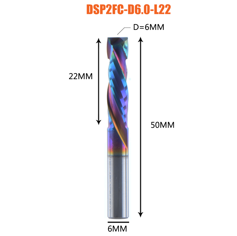2 Flutes Carbide Compression Router  Bits for Woodworking UP & DOWN Cut  Spiral End Mill Millling Cutters 