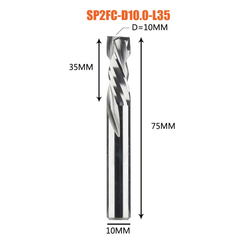 [Copy]2 Flutes Carbide Compression Router  Bits for Woodworking UP & DOWN Cut  Spiral End Mill Millling Cutters 