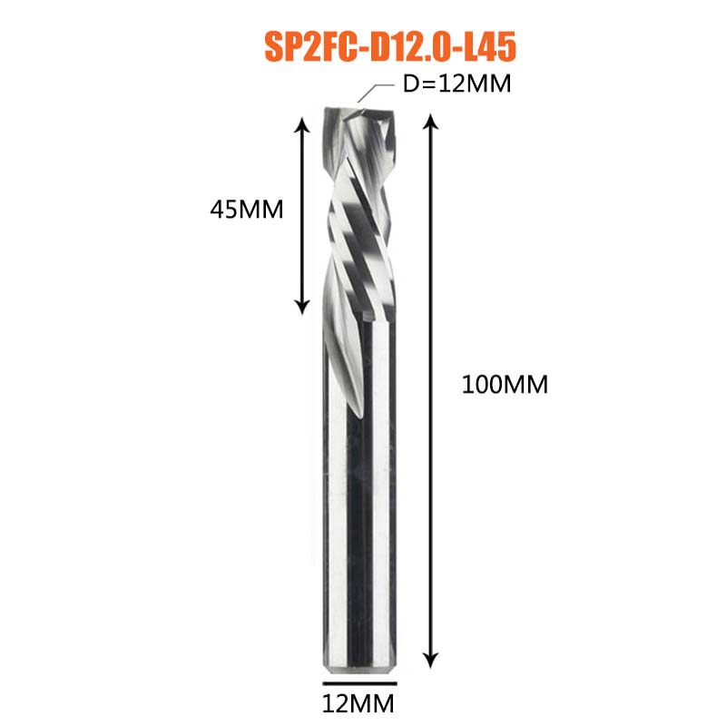 [Copy]2 Flutes Carbide Compression Router  Bits for Woodworking UP & DOWN Cut  Spiral End Mill Millling Cutters 