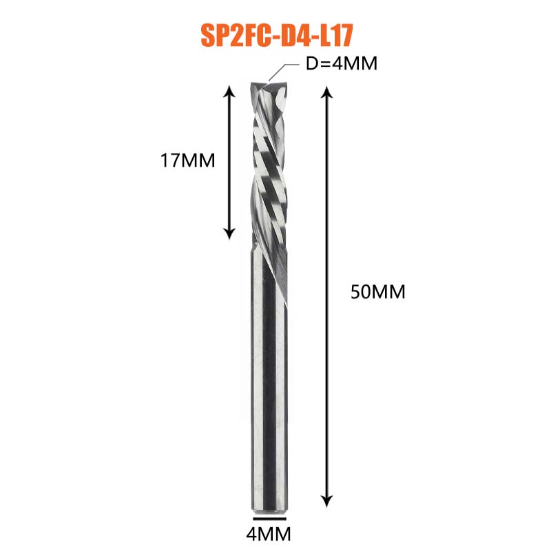 [Copy]2 Flutes Carbide Compression Router  Bits for Woodworking UP & DOWN Cut  Spiral End Mill Millling Cutters 