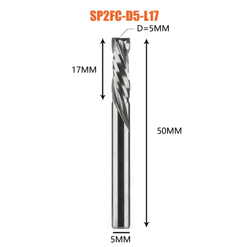 [Copy]2 Flutes Carbide Compression Router  Bits for Woodworking UP & DOWN Cut  Spiral End Mill Millling Cutters 