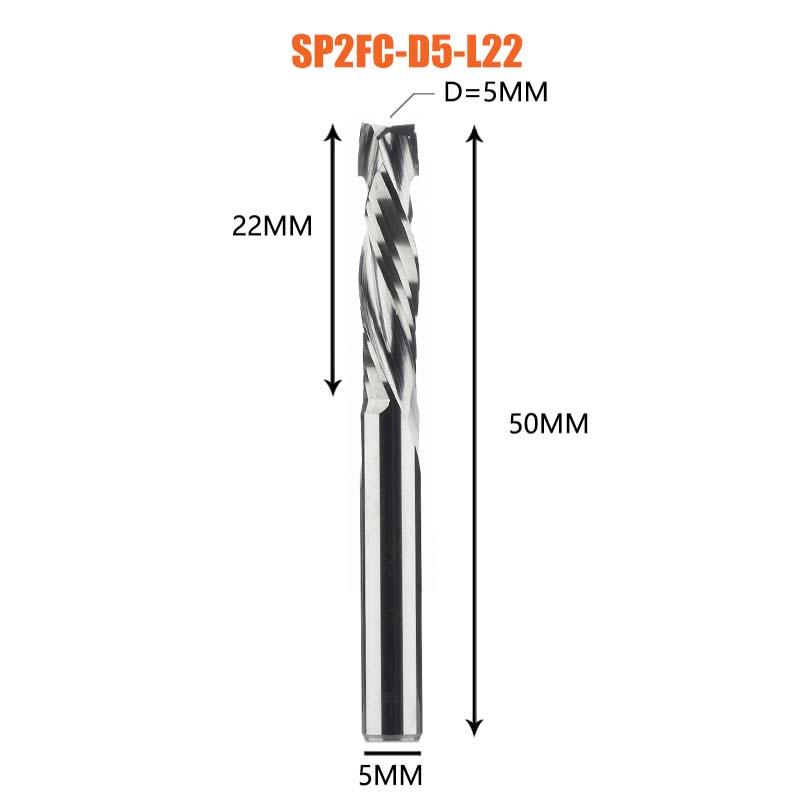 [Copy]2 Flutes Carbide Compression Router  Bits for Woodworking UP & DOWN Cut  Spiral End Mill Millling Cutters 