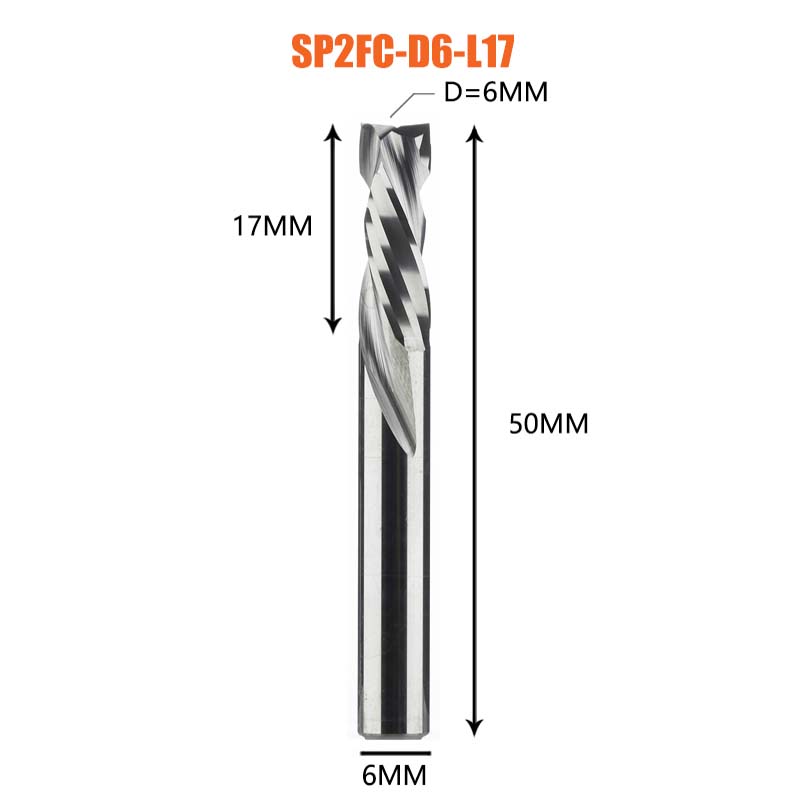[Copy]2 Flutes Carbide Compression Router  Bits for Woodworking UP & DOWN Cut  Spiral End Mill Millling Cutters 