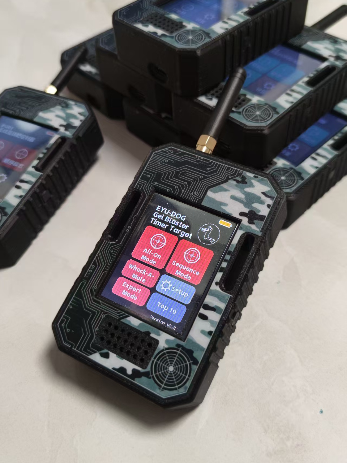 EYU-DOG Reactive Target System | Wireless Smart RGB Light-Up Pods with 4 Training Modes for Airsoft & Gel Blaster Drills
