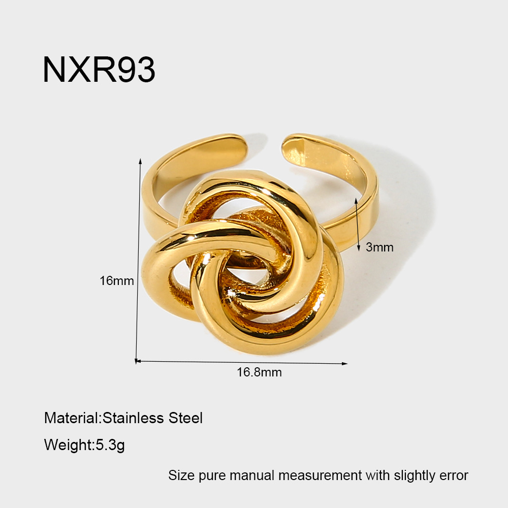 Chunky Multi-Loop Knot Open Ring