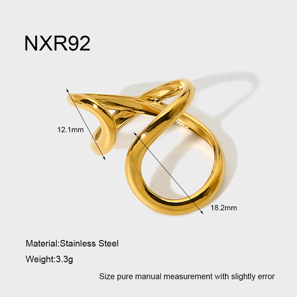 Sculpted Infinity Twist Open Ring