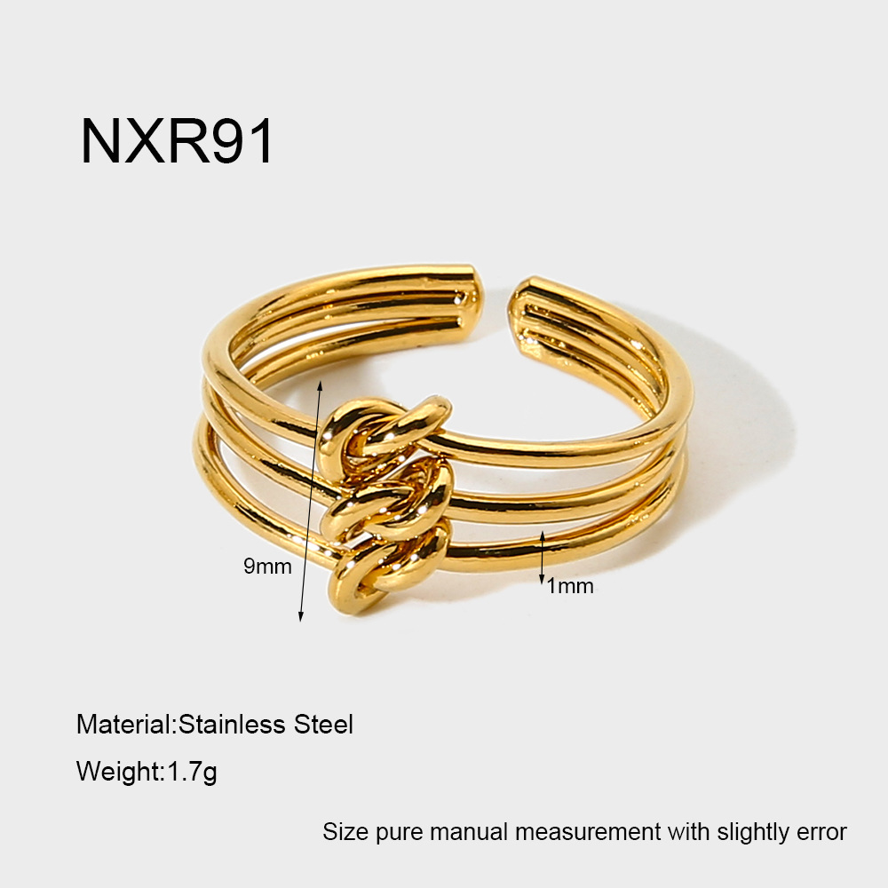 Triple Wire Knot Open Ring