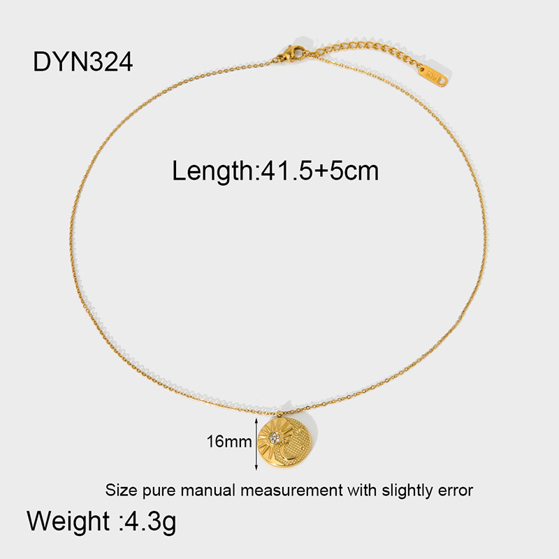 Sun & Moon Coin Necklace & Bracelet Set