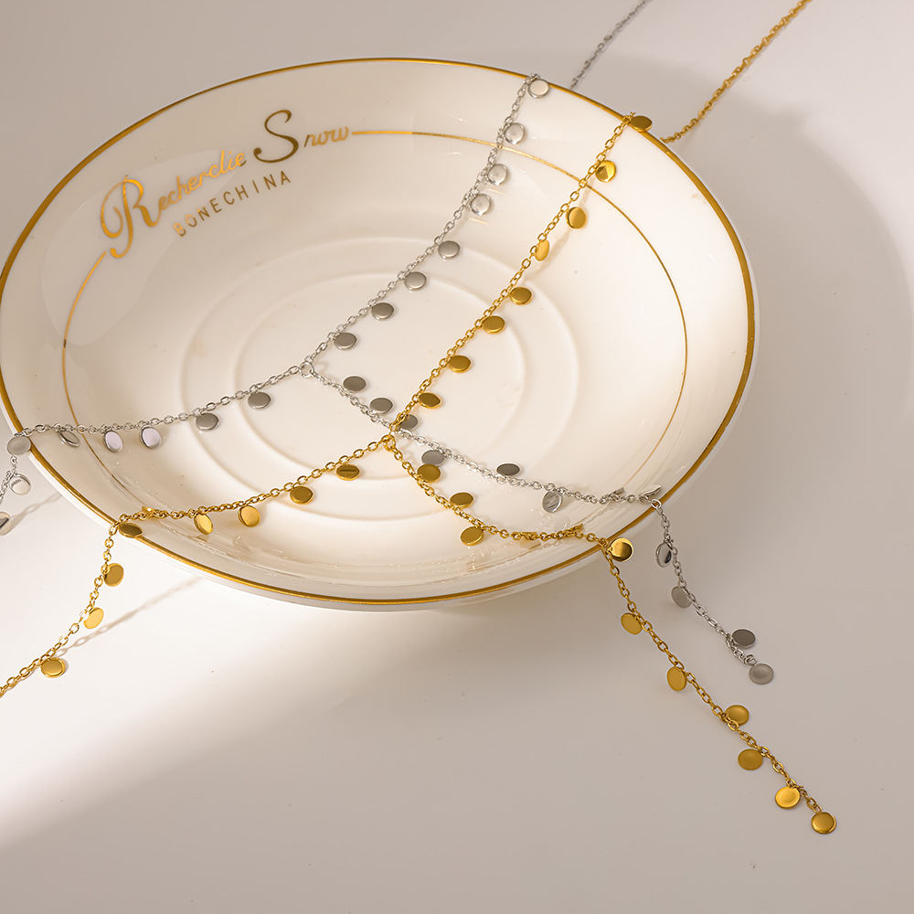 Scattered Disc Y-Lariat Necklace