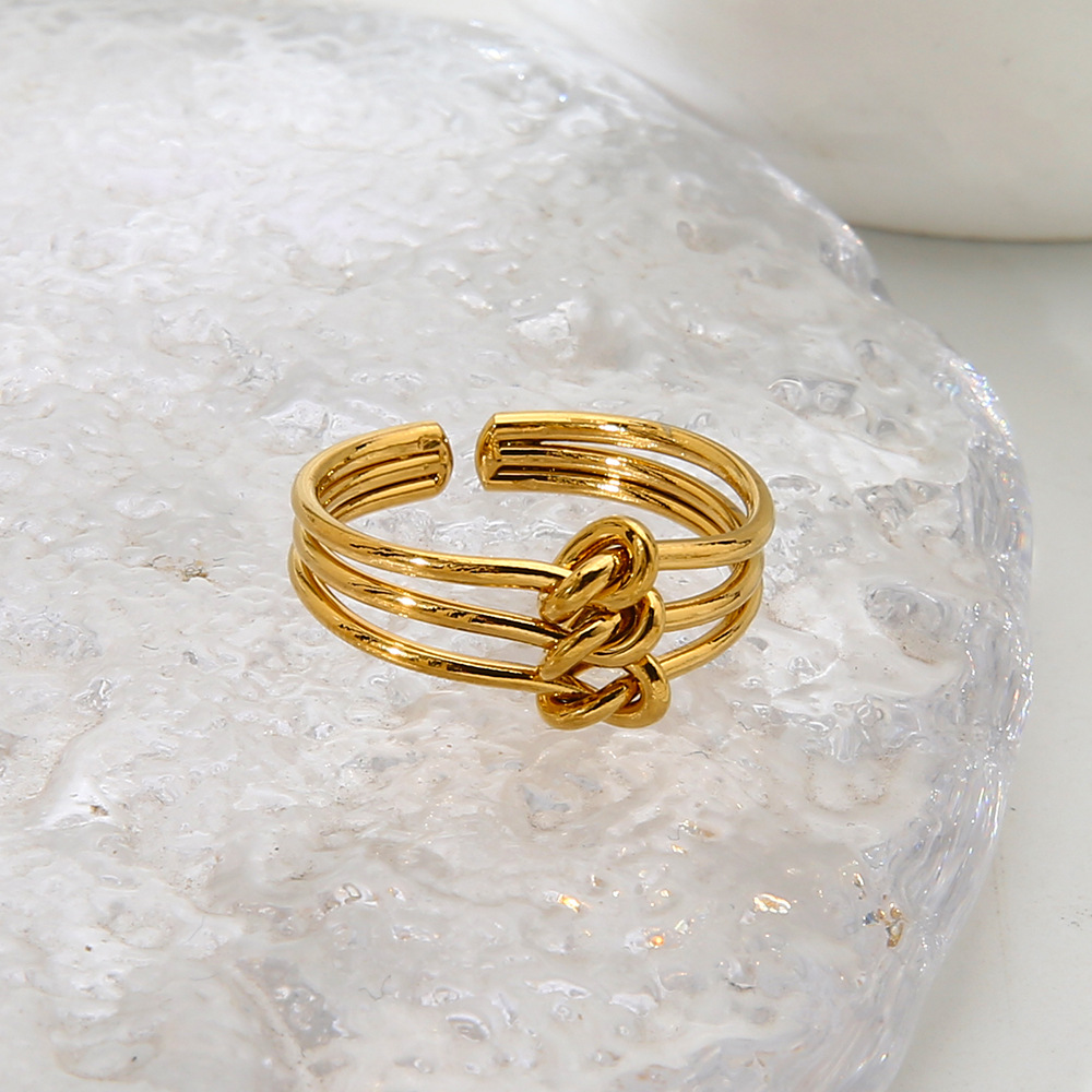 Triple Wire Knot Open Ring
