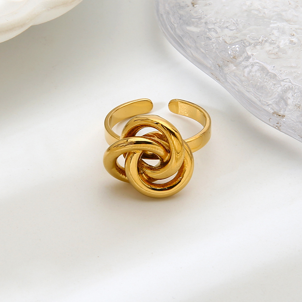 Chunky Multi-Loop Knot Open Ring