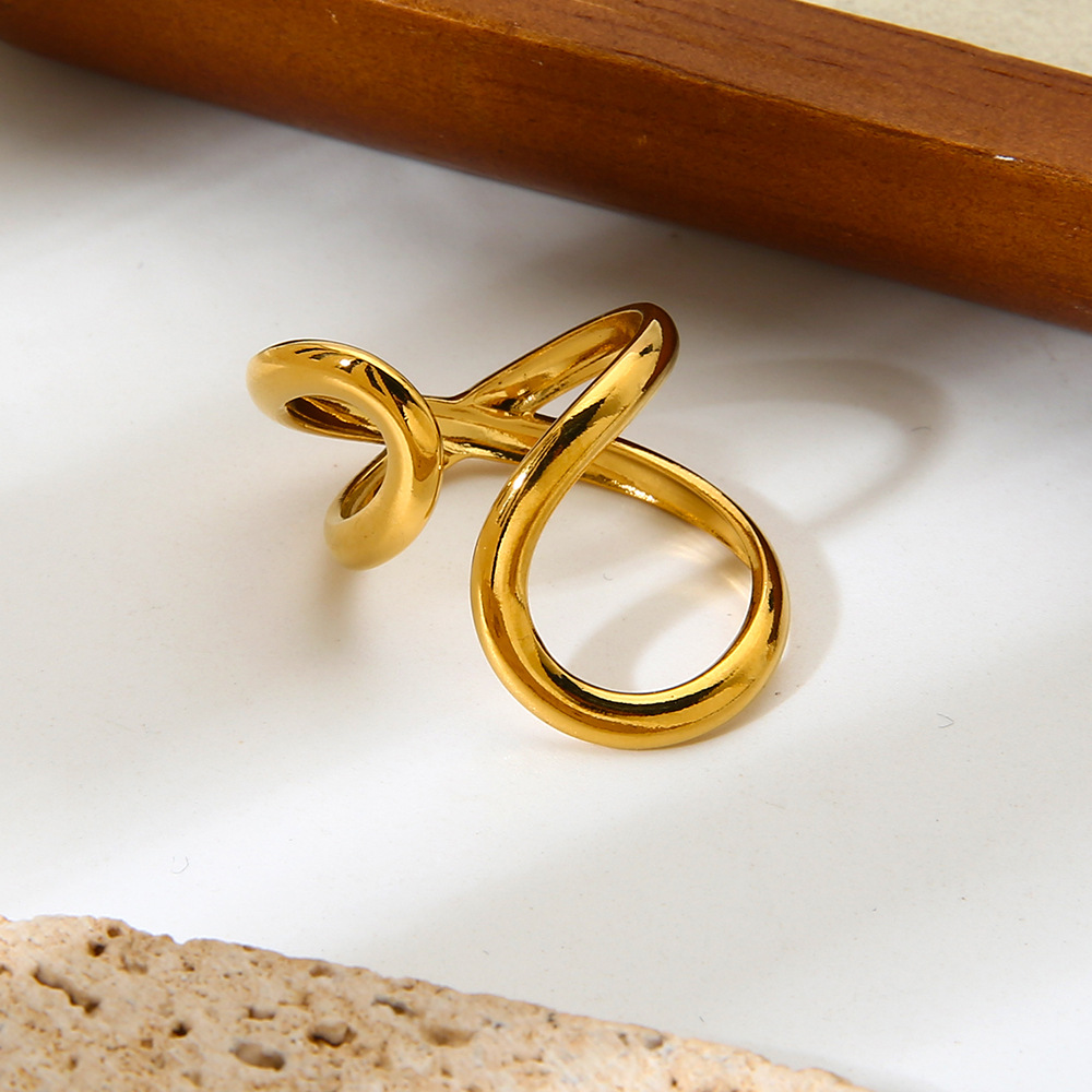 Sculpted Infinity Twist Open Ring