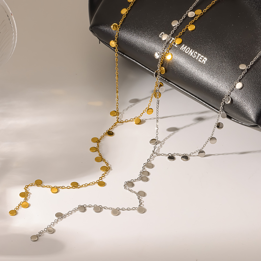 Scattered Disc Y-Lariat Necklace