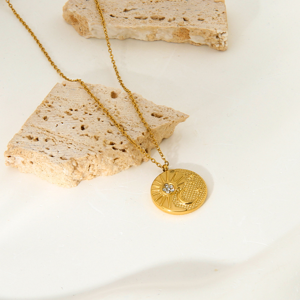 Sun & Moon Coin Necklace & Bracelet Set