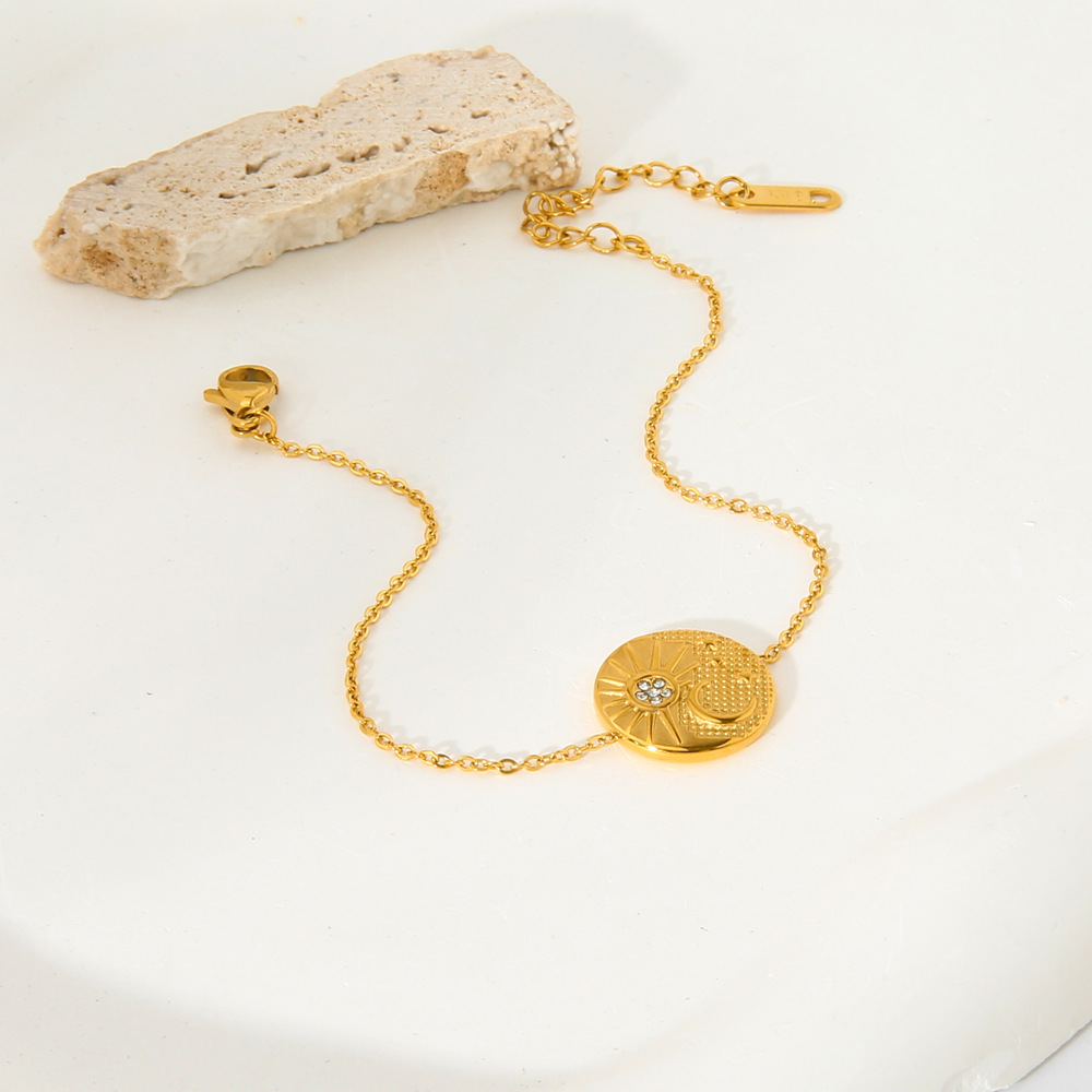 Sun & Moon Coin Necklace & Bracelet Set
