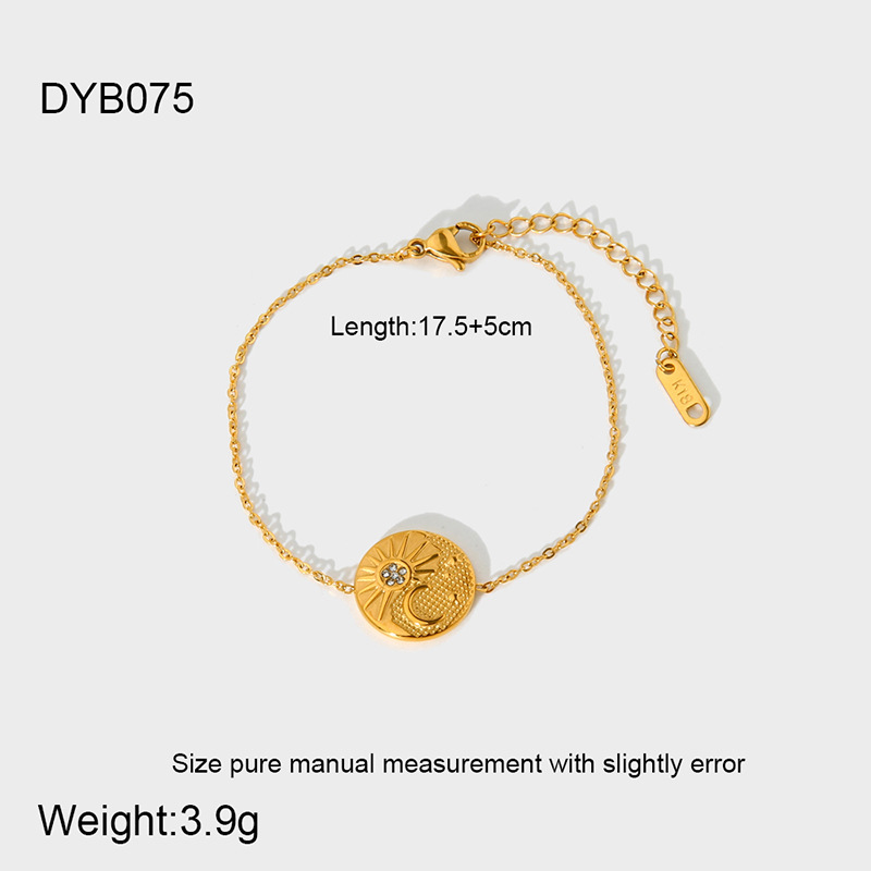 Sun & Moon Coin Necklace & Bracelet Set