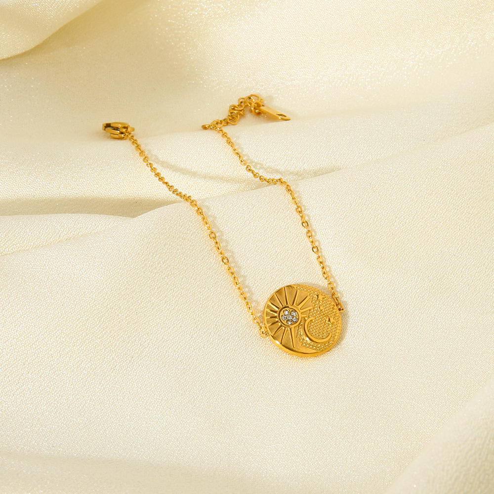 Sun & Moon Coin Necklace & Bracelet Set