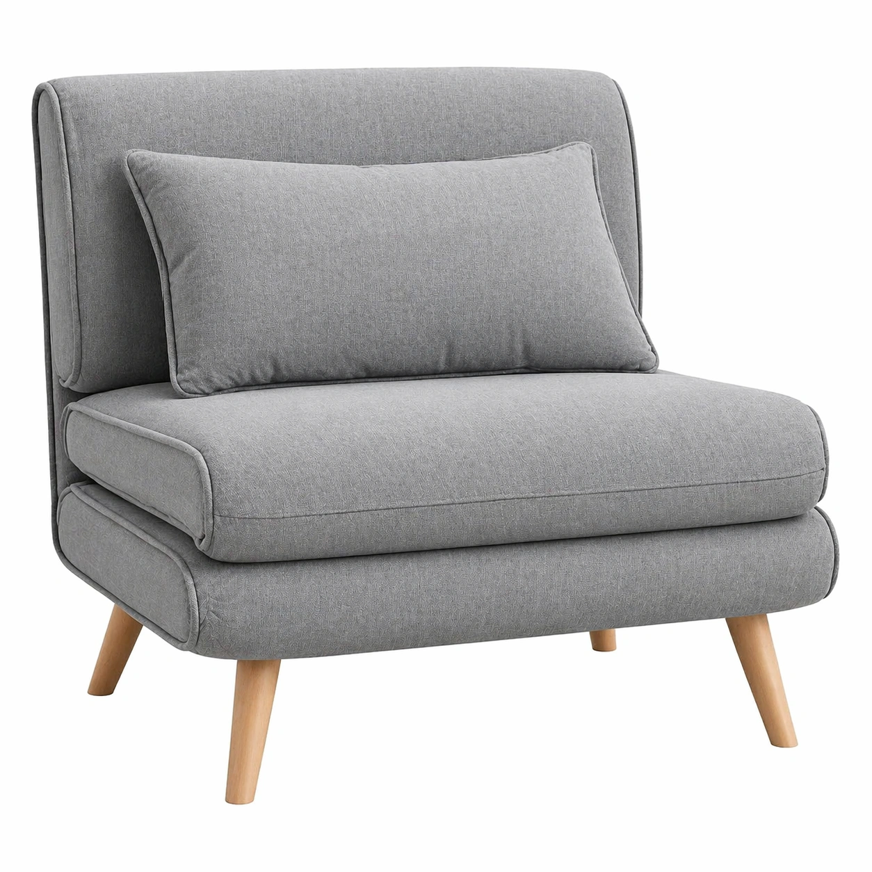 Verstellbarer 3-in-1 Schlafsessel mit Rueckenlehne und Kissen - Grau-dunvira