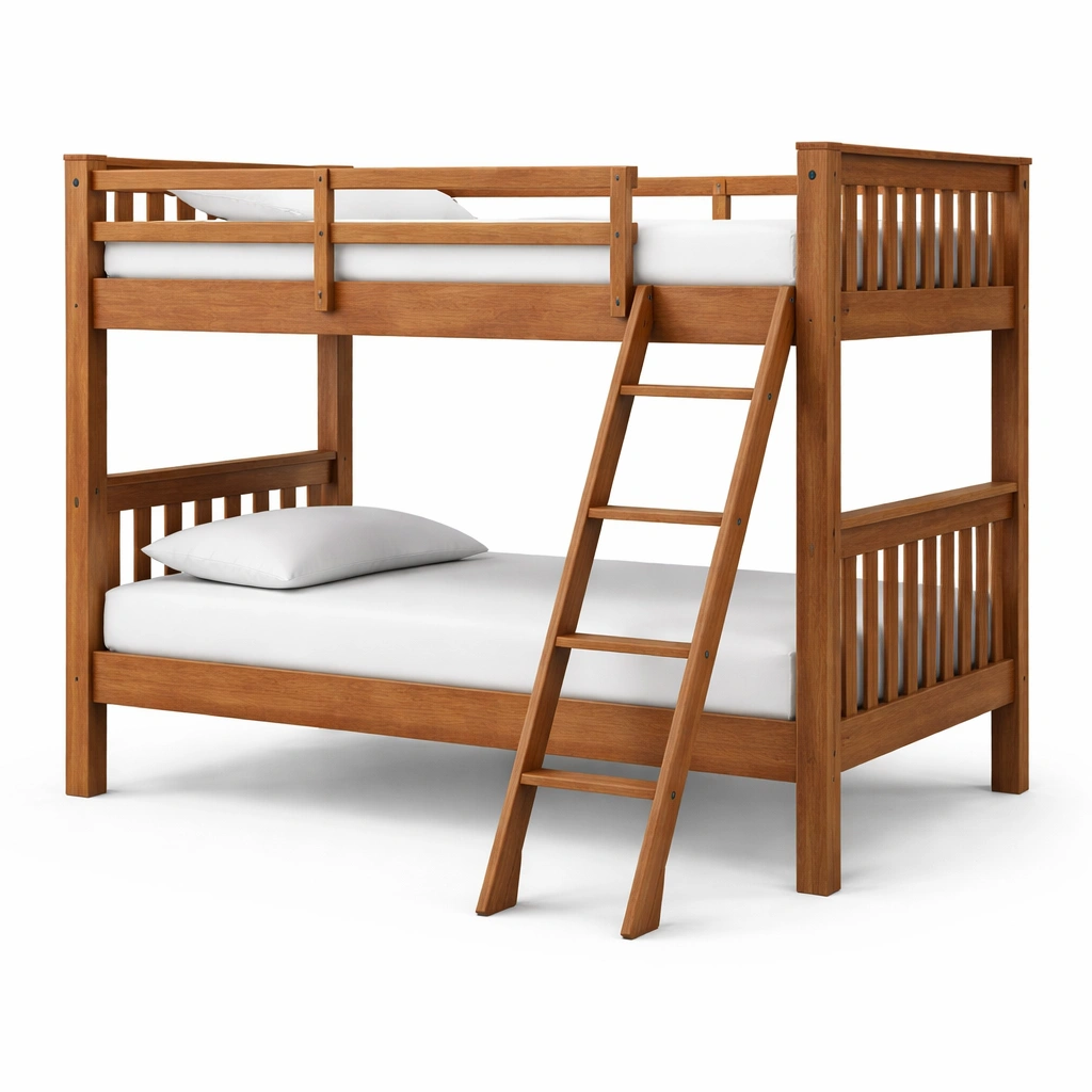 Litera de madera con escalera lateral 200x100x150 cm-NESTSIRA