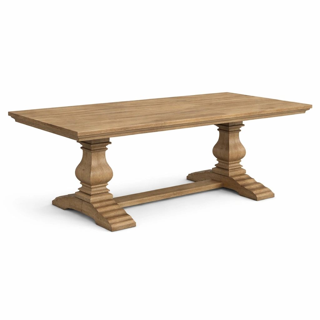Mesa de madera de roble 200x100x75 cm-NESTSIRA