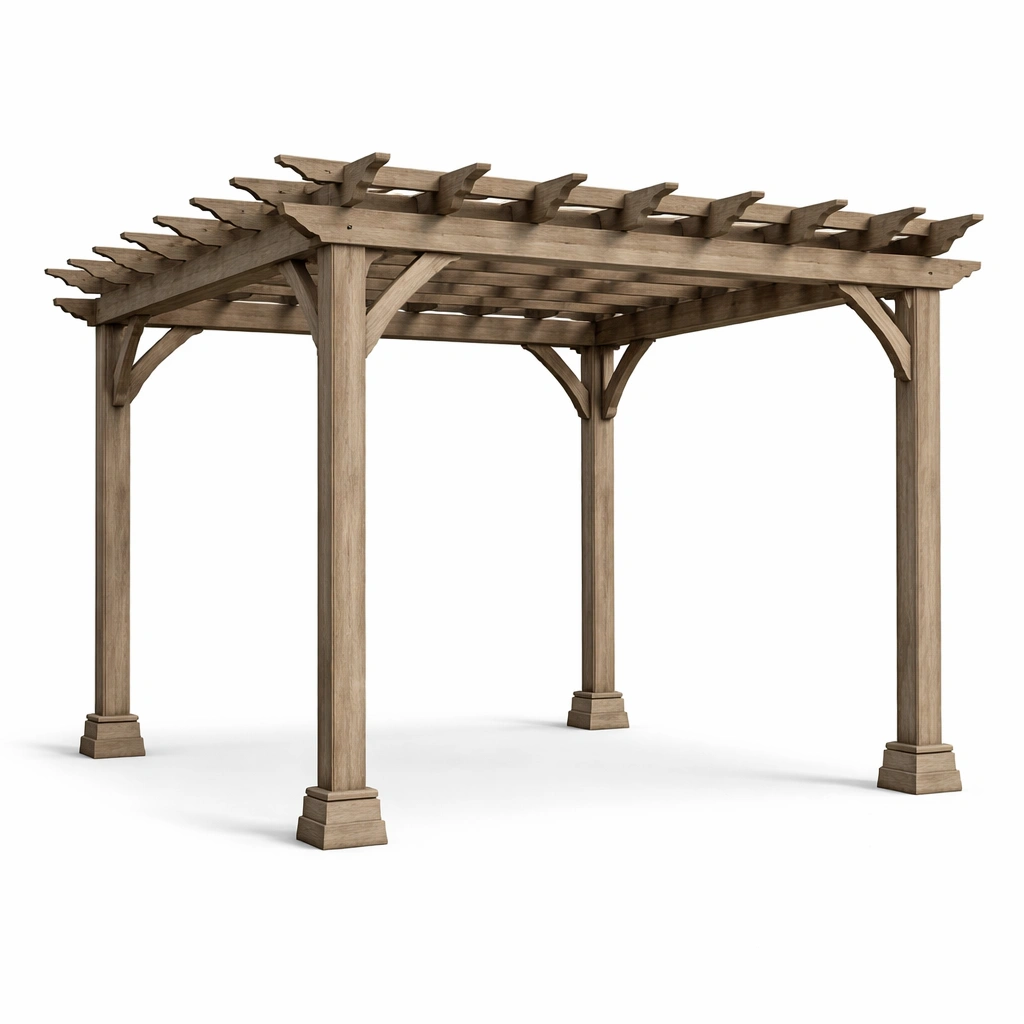 Pérgola de madera para exterior 300x400x250 cm-NESTSIRA