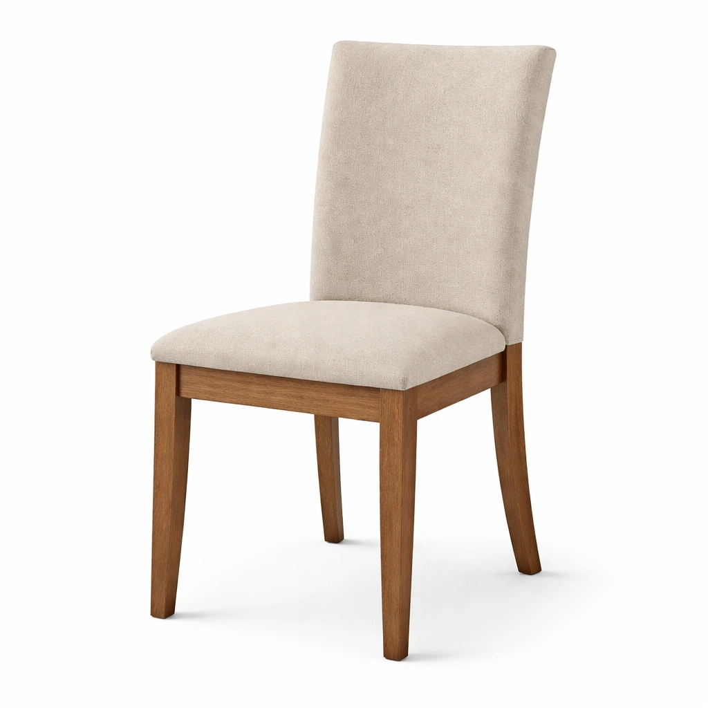 Sillas de comedor de madera y poliéster beige-ROOMLIVOZ